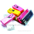 fashionable colored pp plastic pencil box with elastic band closure